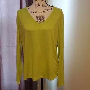 V Neck Long Sleeve Dri More Athletic Top